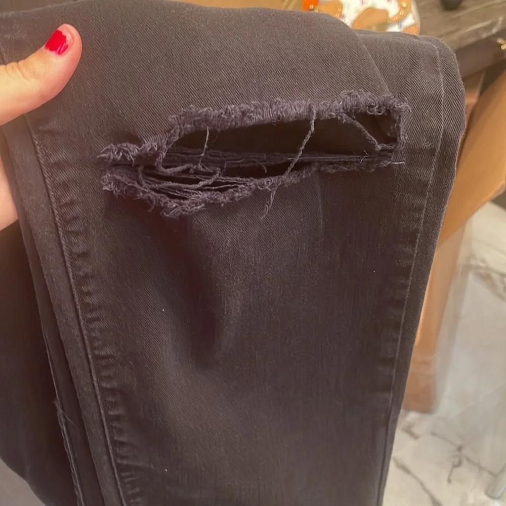 J Brand Black Distressed Jeans